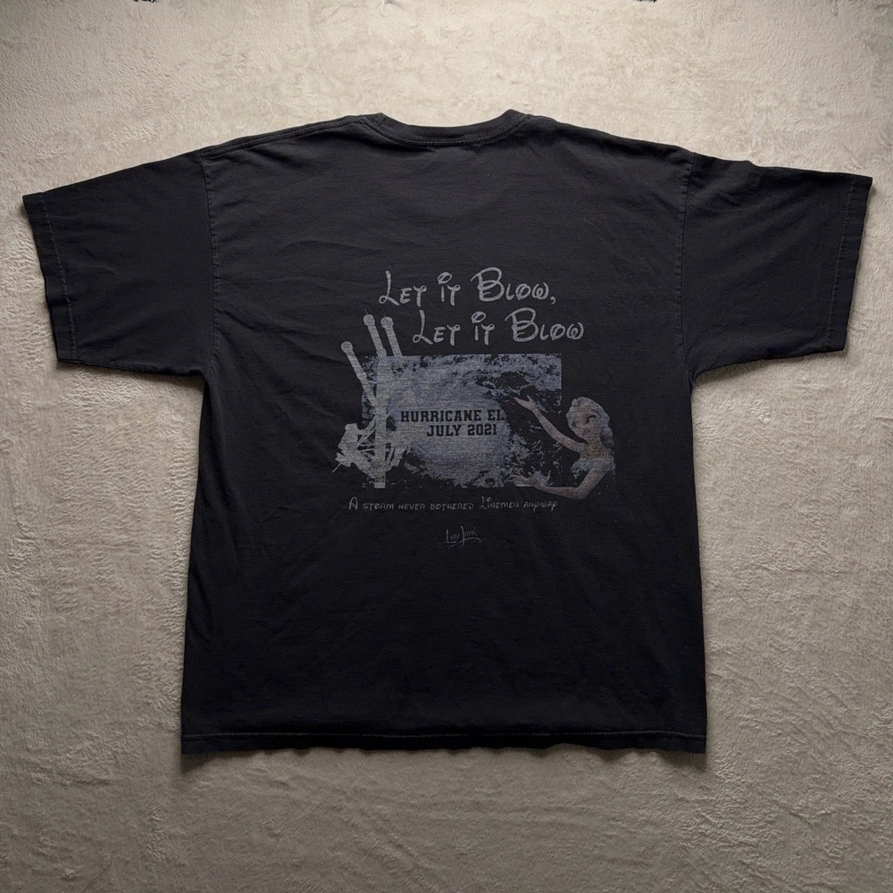 Line Junk Lineman Hurricane Grunge T-Shirt Lot 2 USA 2020 Utility Workwear Tee - Picture 13 of 16